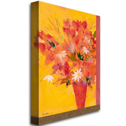 Shelia Golden 'Bouquet With Yellow II' Canvas Wall Art 35 X 47