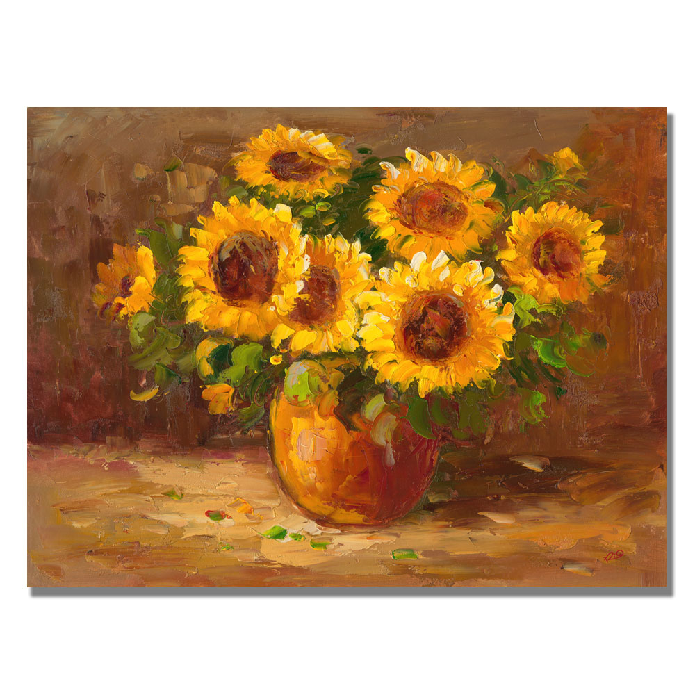 Sunflowers Still Life' Canvas Wall Art 35 X 47