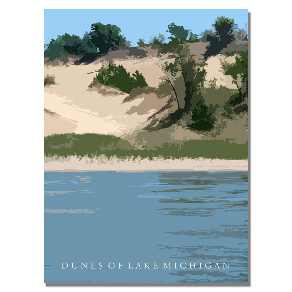 Michelle Calkins 'Dunes Of Lake Michigan II' Canvas Wall Art 35 X 47