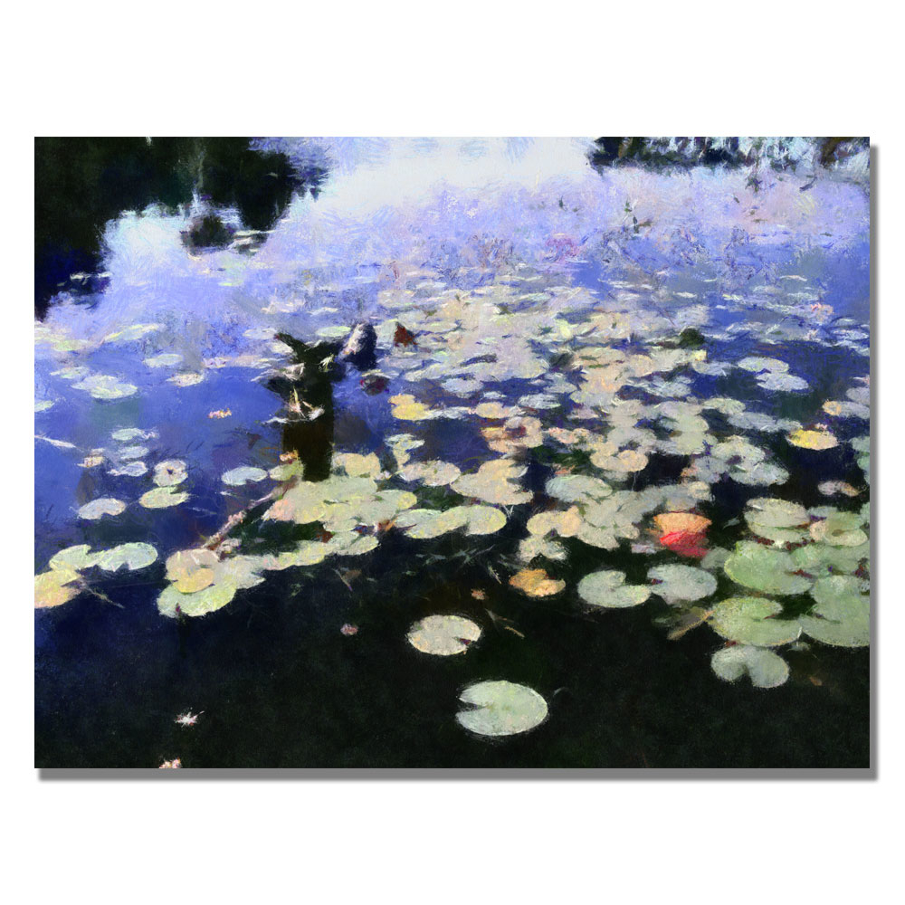 Michelle Calkins 'Water Lilies In The River II' Canvas Wall Art 35 X 47