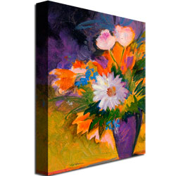 Shelia Golden 'Purple Vase' Canvas Wall Art 35 X 47