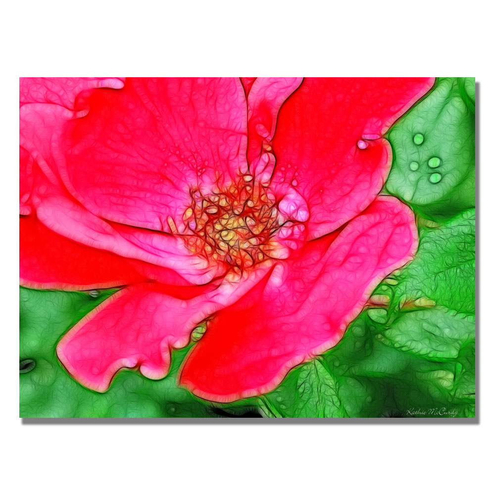 Kathie McCurdy 'Red Rose' Canvas Wall Art 35 X 47