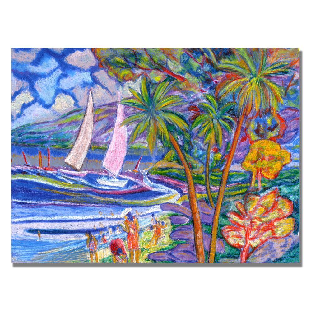 Manor Shadian 'Maui Surf' Canvas Wall Art 35 X 47