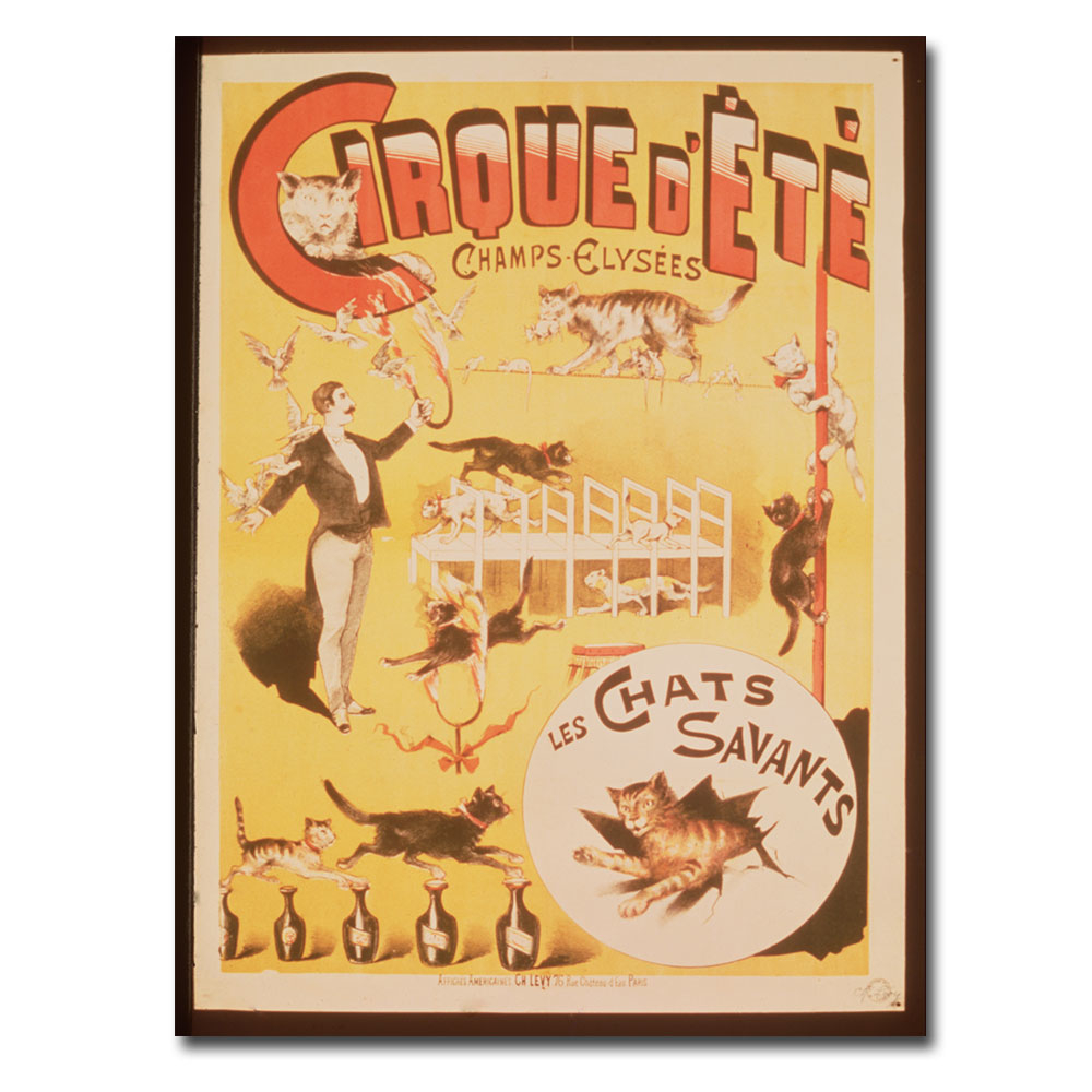 Cirque D'Ete Champs Elysses' Canvas Wall Art 35 X 47
