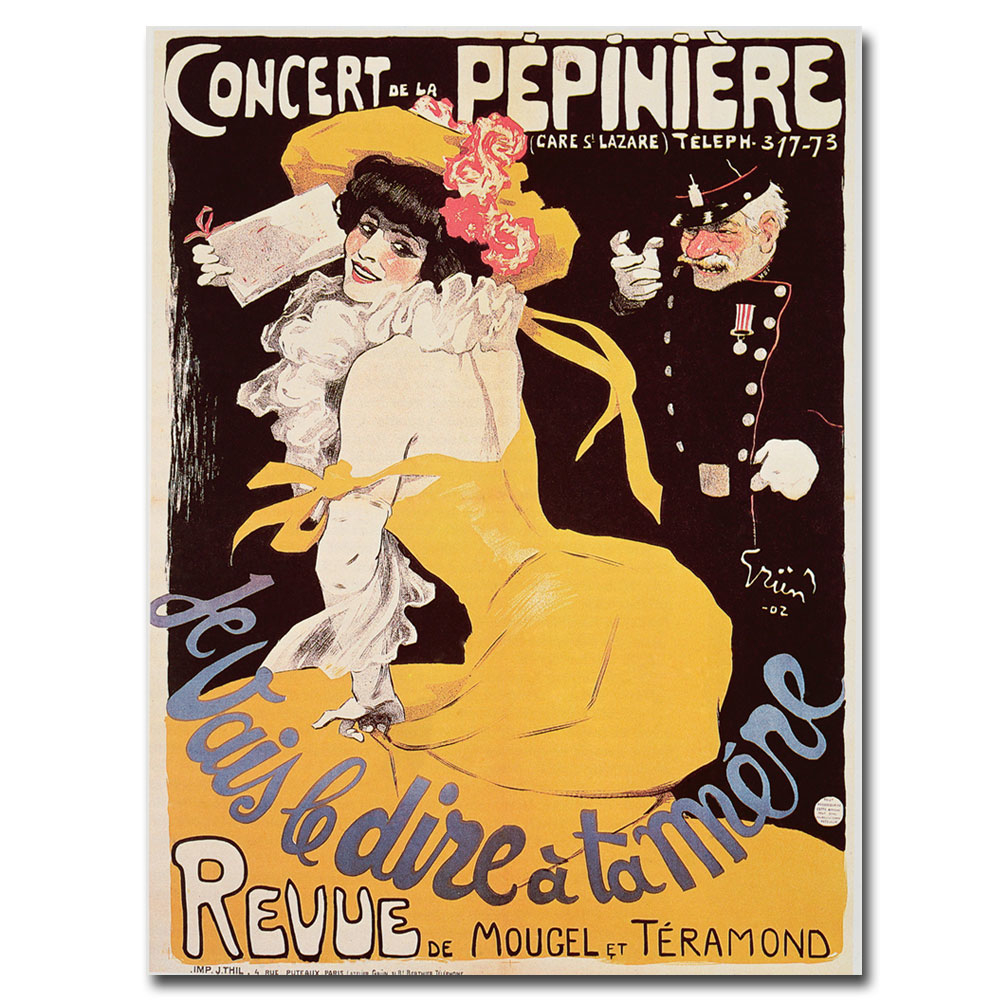 Concert De La Pepiniere 1902' Canvas Wall Art 35 X 47