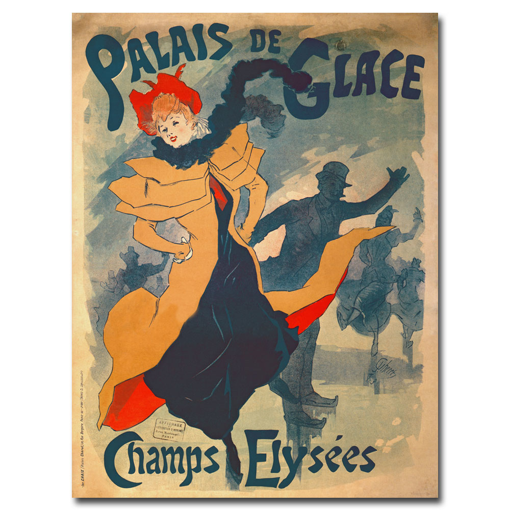 Jules Cheret 'Palais De Glace Dans Camps Elysees' Canvas Wall Art 35 X 47