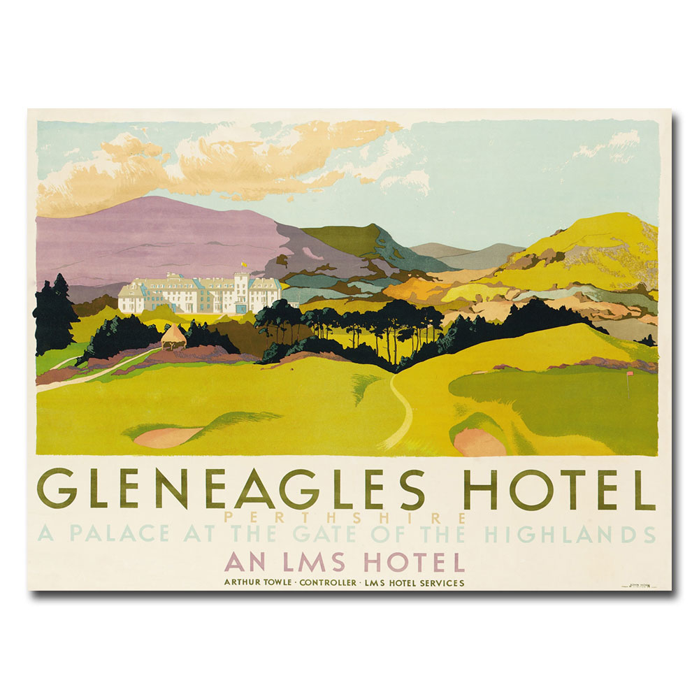 Gleneagles Hotel LMS 1924' Canvas Wall Art 35 X 47