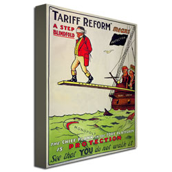 Tariff Reform Means A Step Blindfold 1910' Canvas Wall Art 35 X 47
