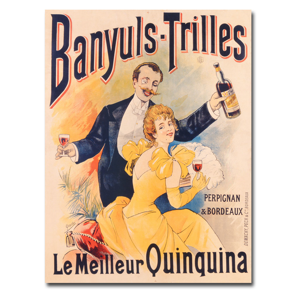 Banyuls-Trilles Quinquina 1898' Canvas Wall Art 35 X 47