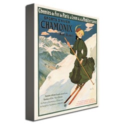 SNF Routes To Chamonix 1910' Canvas Wall Art 35 X 47