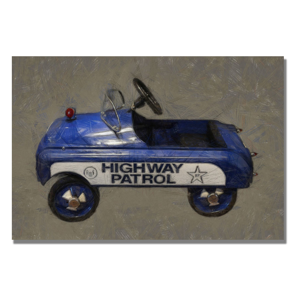 Michelle Calkins 'Highway Patrol Pedal Car' Canvas Wall Art 35 X 47