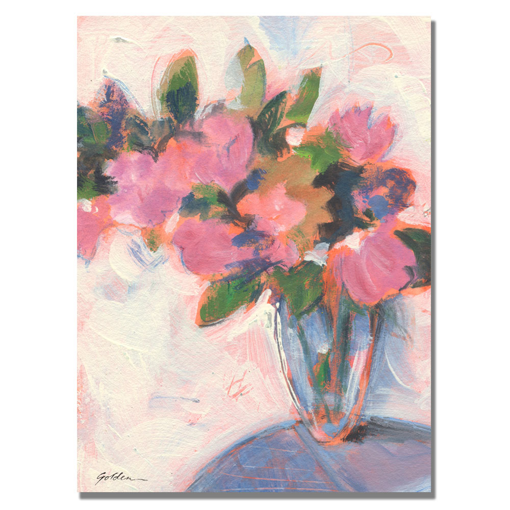 Shelia Golden 'Pink Floral Reverie' Canvas Wall Art 35 X 47