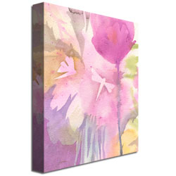 Shelia Golden 'Deagonflies With Pink' Canvas Wall Art 35 X 47