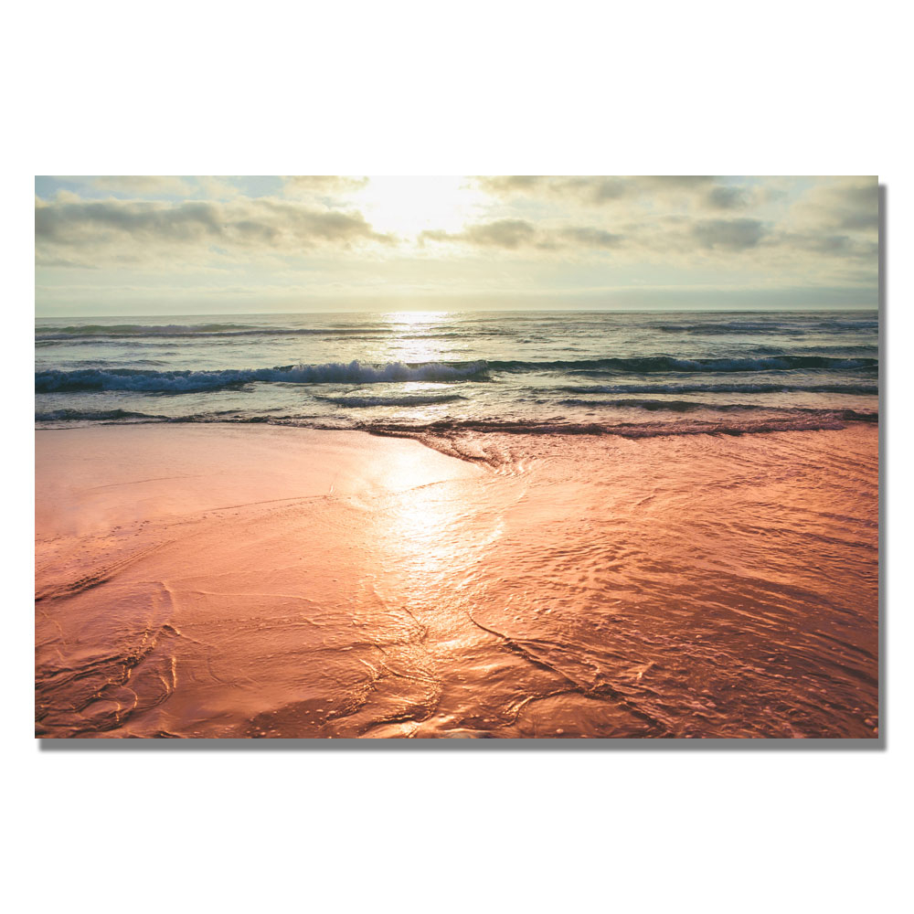 Ariane Moshayedi 'Sunset Beach Reflections' Canvas Wall Art 35 X 47