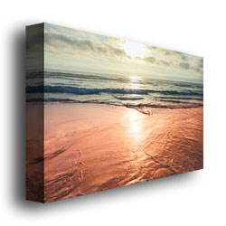 Ariane Moshayedi 'Sunset Beach Reflections' Canvas Wall Art 35 X 47