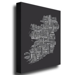 Michael Tompsett 'Ireland City Map V' Canvas Wall Art 35 X 47 Inches