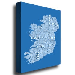 Michael Tompsett 'Ireland City Map VII' Canvas Wall Art 35 X 47 Inches