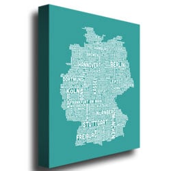 Michael Tompsett 'Germany City Map III' Canvas Wall Art 35 X 47