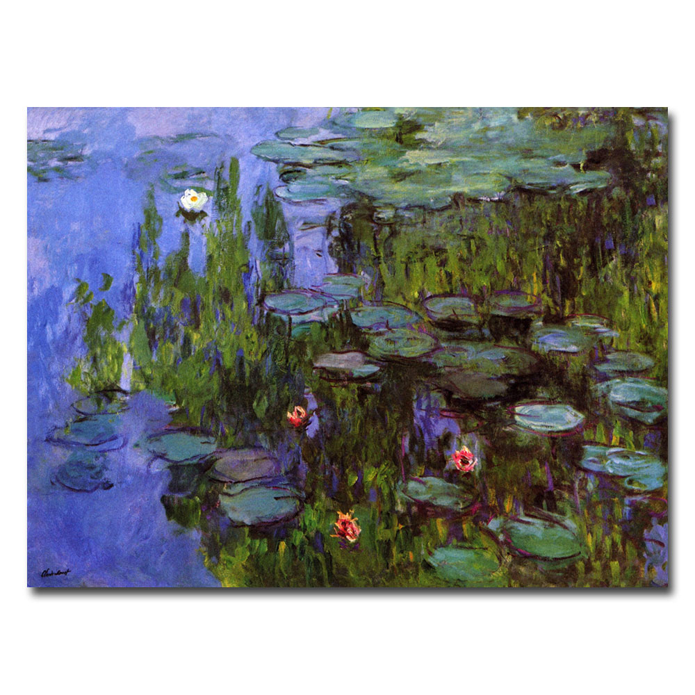 Claude Monet 'Sea Roses' Canvas Wall Art 35 X 47