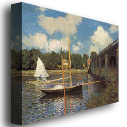 Claude Monet, 'Bridge At Argenteuil II' Canvas Wall Art 35 X 47