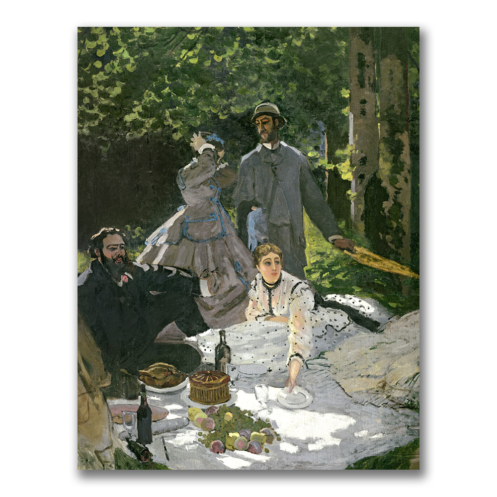 Claude Monet 'Dejeuner Sur L'Herbe Chailly' Canvas Wall Art 35 X 47