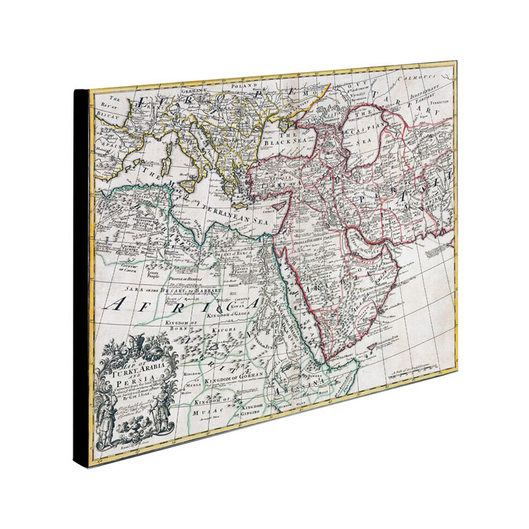 Map Of Turkey Arabia And Persia' Canvas Wall Art 35 X 47