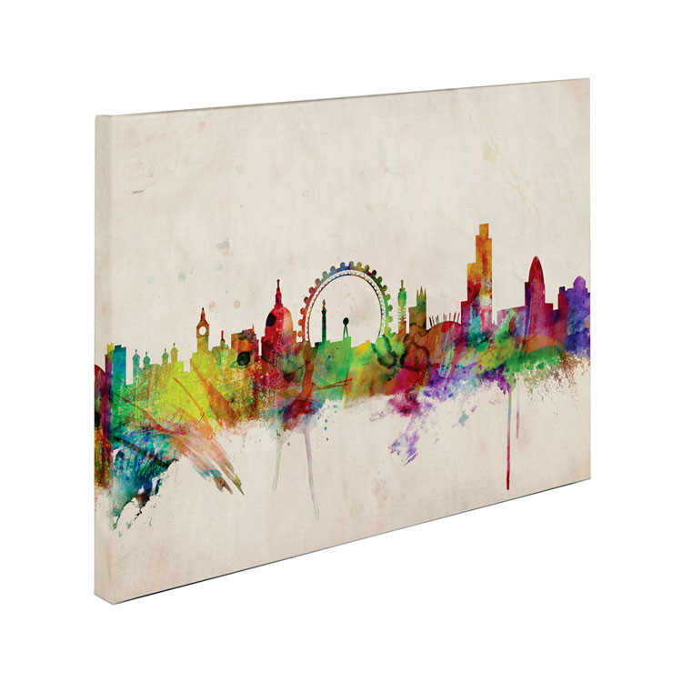 Michael Tompsett 'London Skyline' Canvas Wall Art 35 X 47