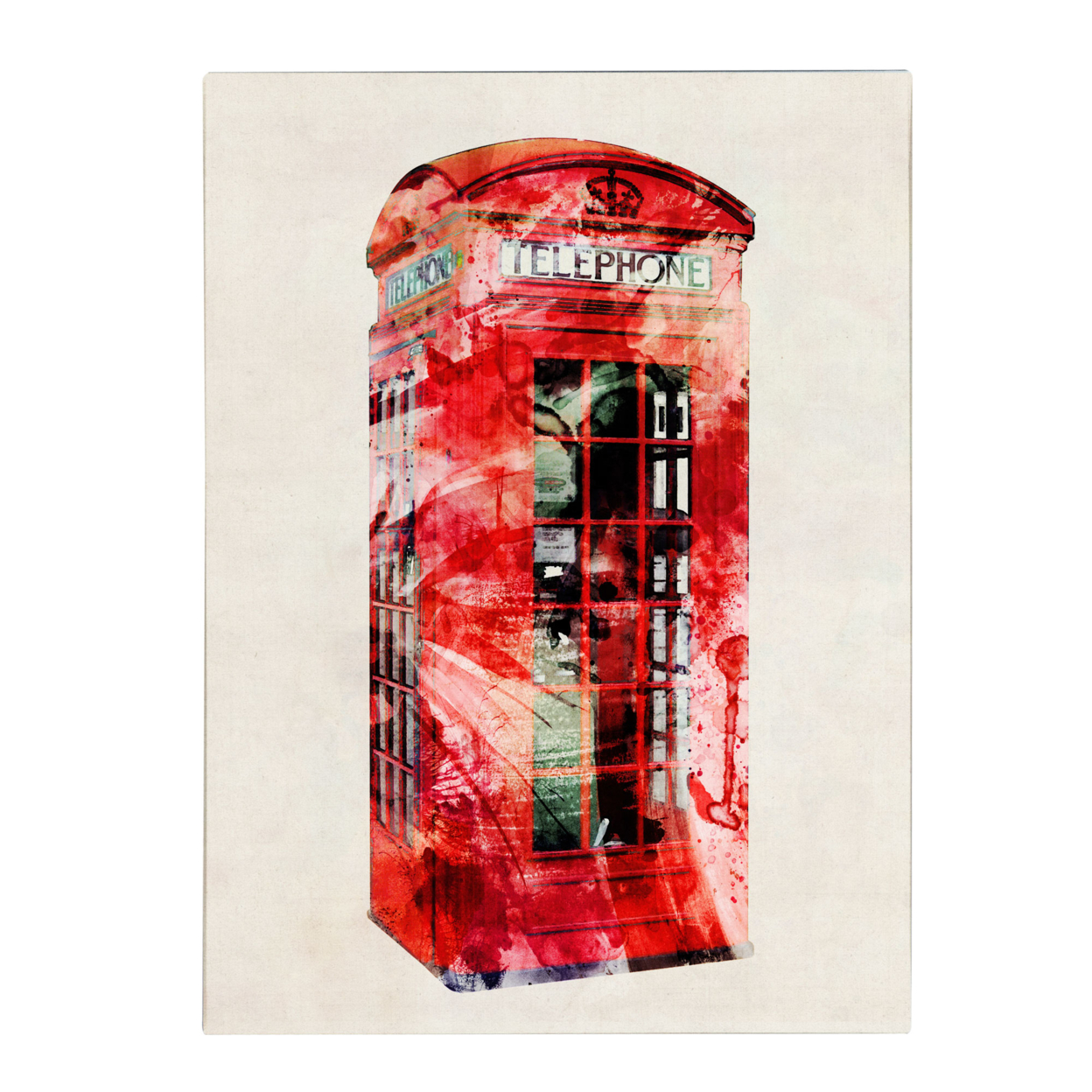 Michael Tompsett 'Telephone Box' Canvas Wall Art 35 X 47