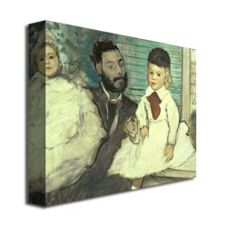 Edgar Degas 'Comte Le Pic And His Sons' Canvas Wall Art 35 X 47
