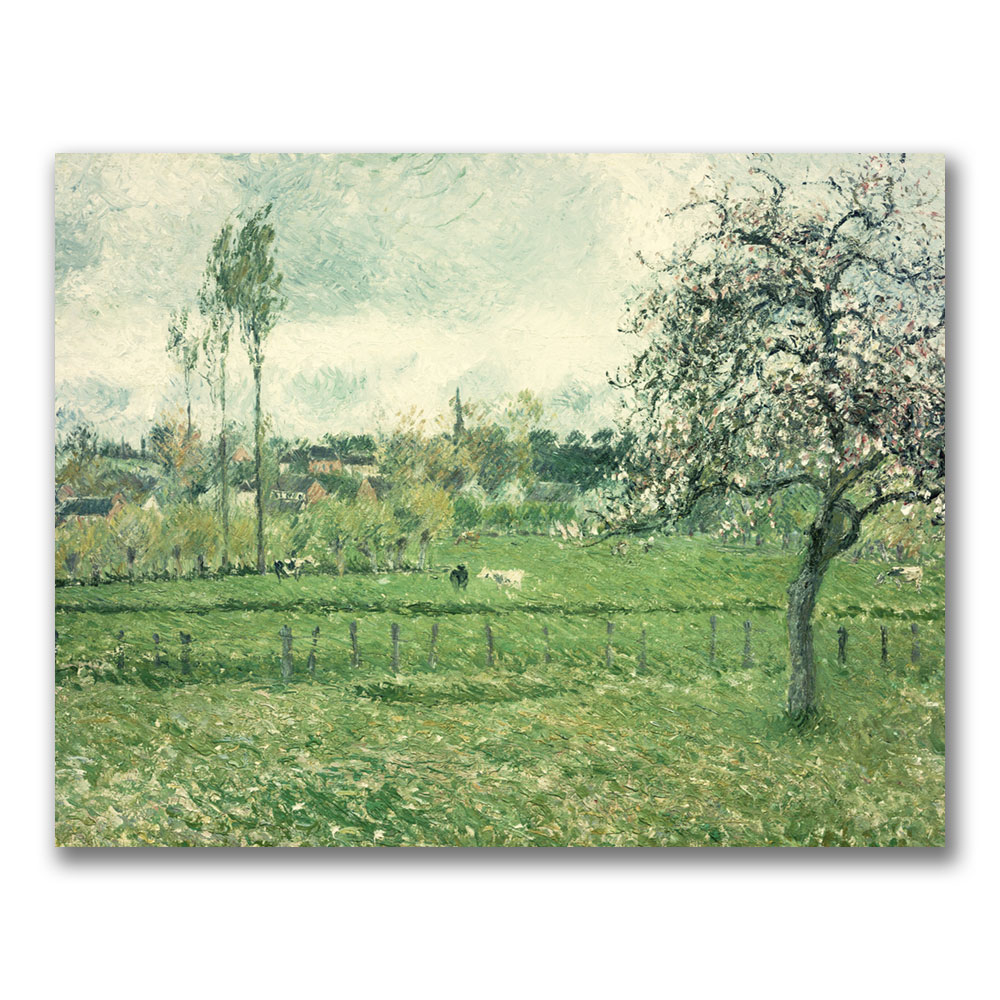 Camille Pissaro, 'Meadow At Eragny, 1885' Canvas Wall Art 35 X 47