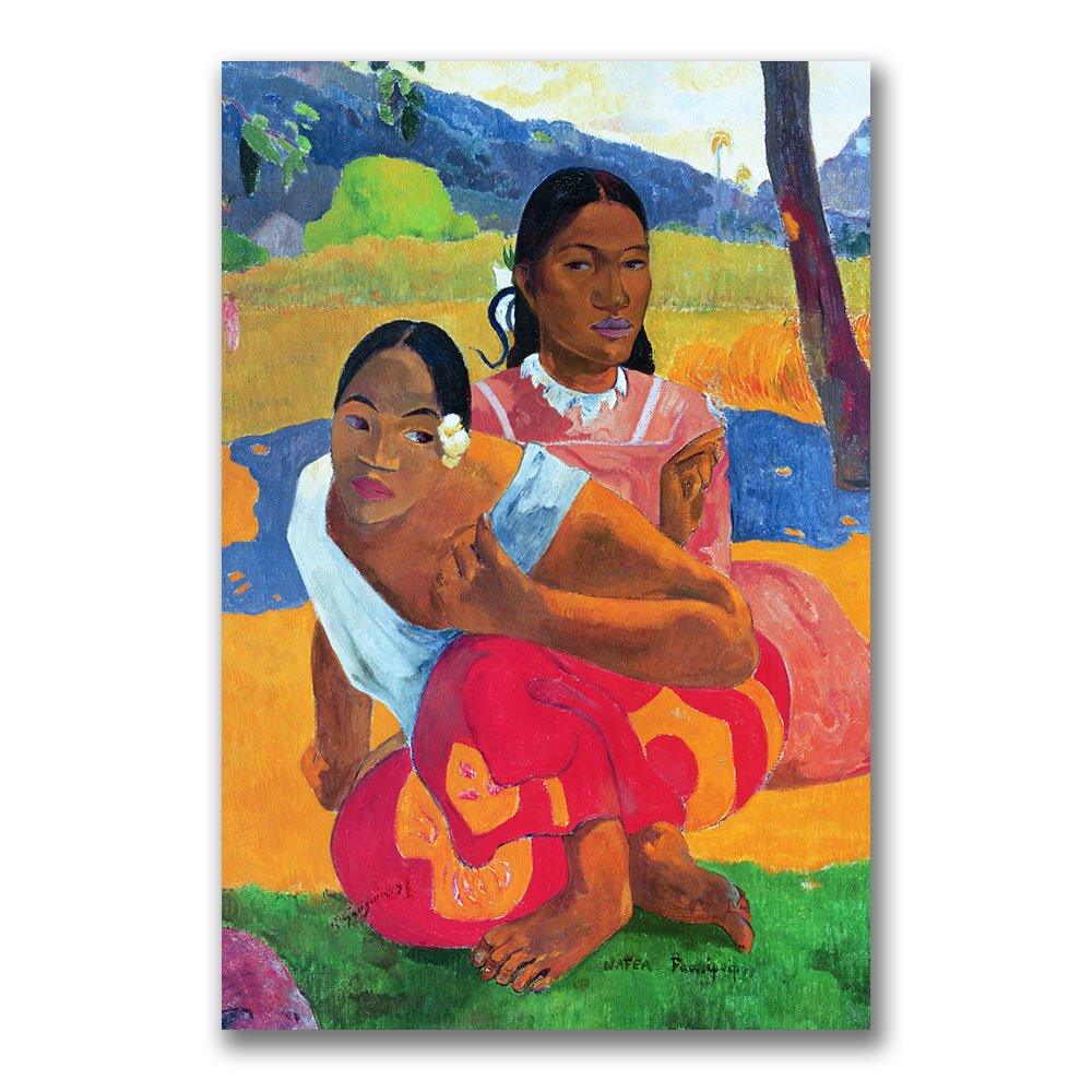 Paul Gauguin 'Nafea Faaipoipo' Canvas Wall Art 35 X 47
