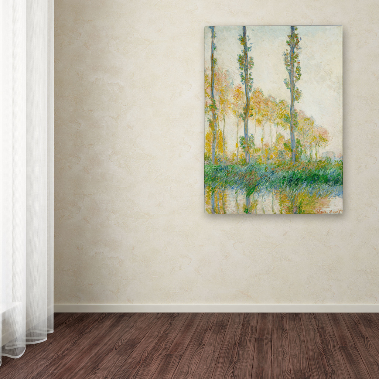 Claude Monet 'The Three Trees Autumn' Canvas Wall Art 35 X 47