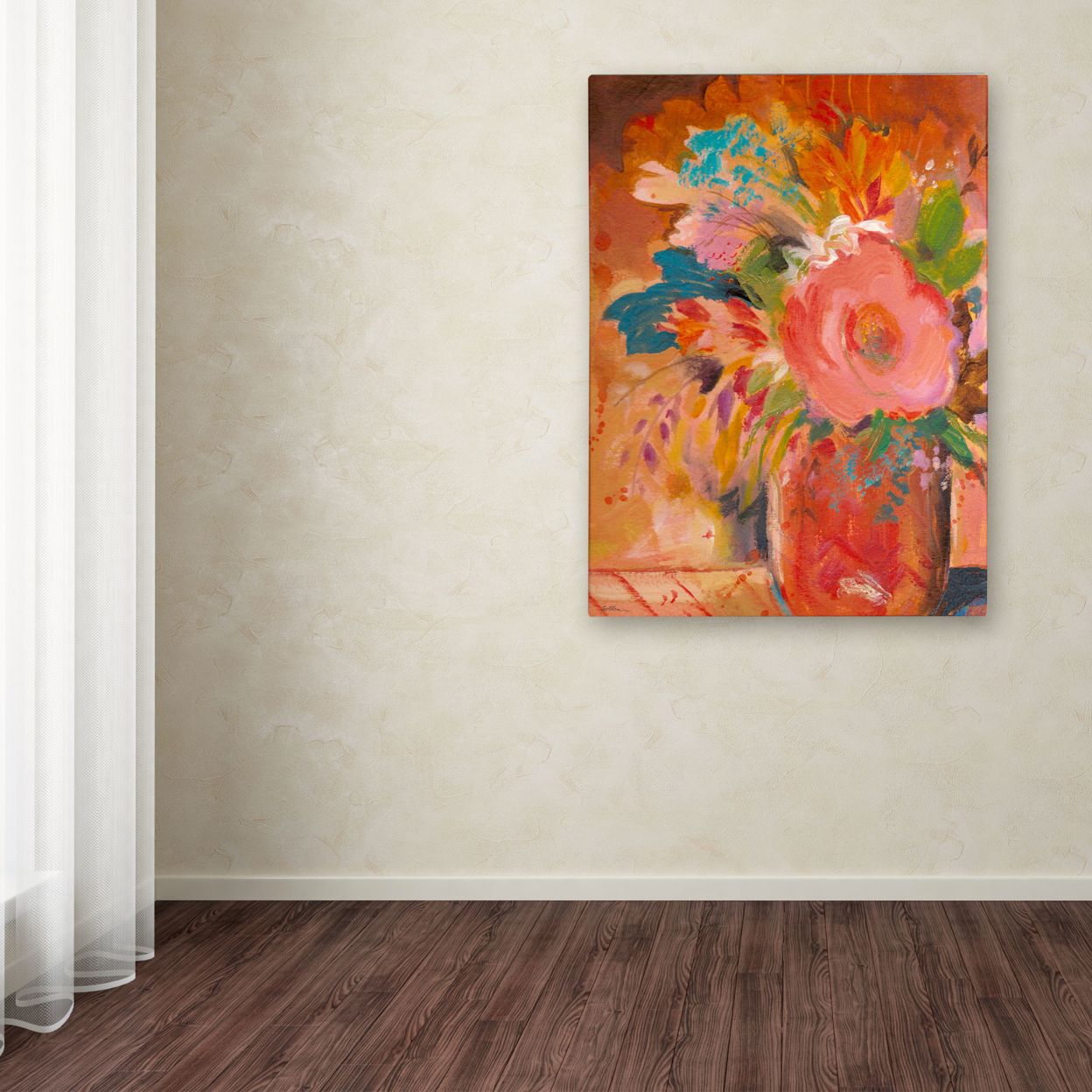 Sheila Golden 'Copper Vase 3' Canvas Wall Art 35 X 47