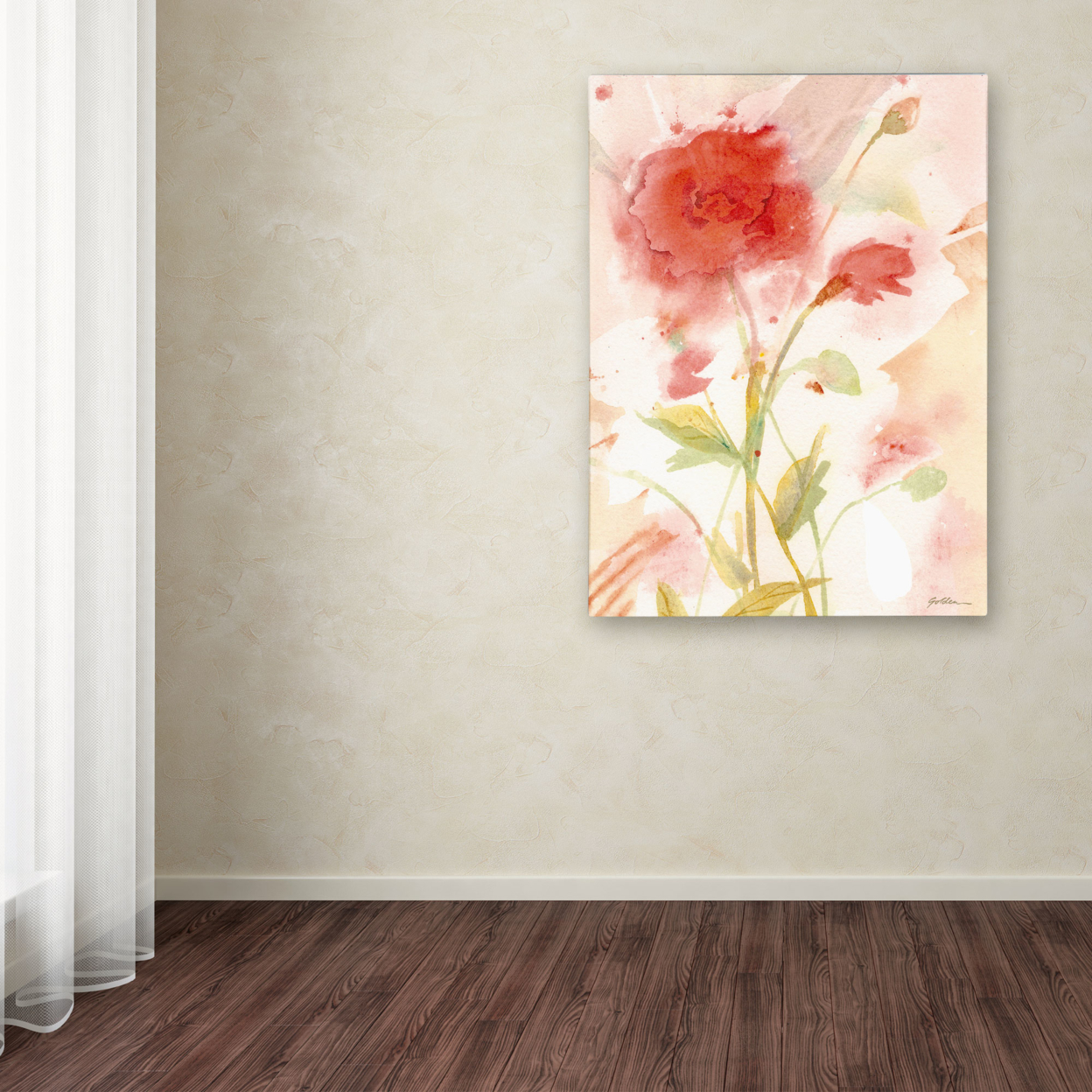 Sheila Golden 'Wild Rose' Canvas Wall Art 35 X 47