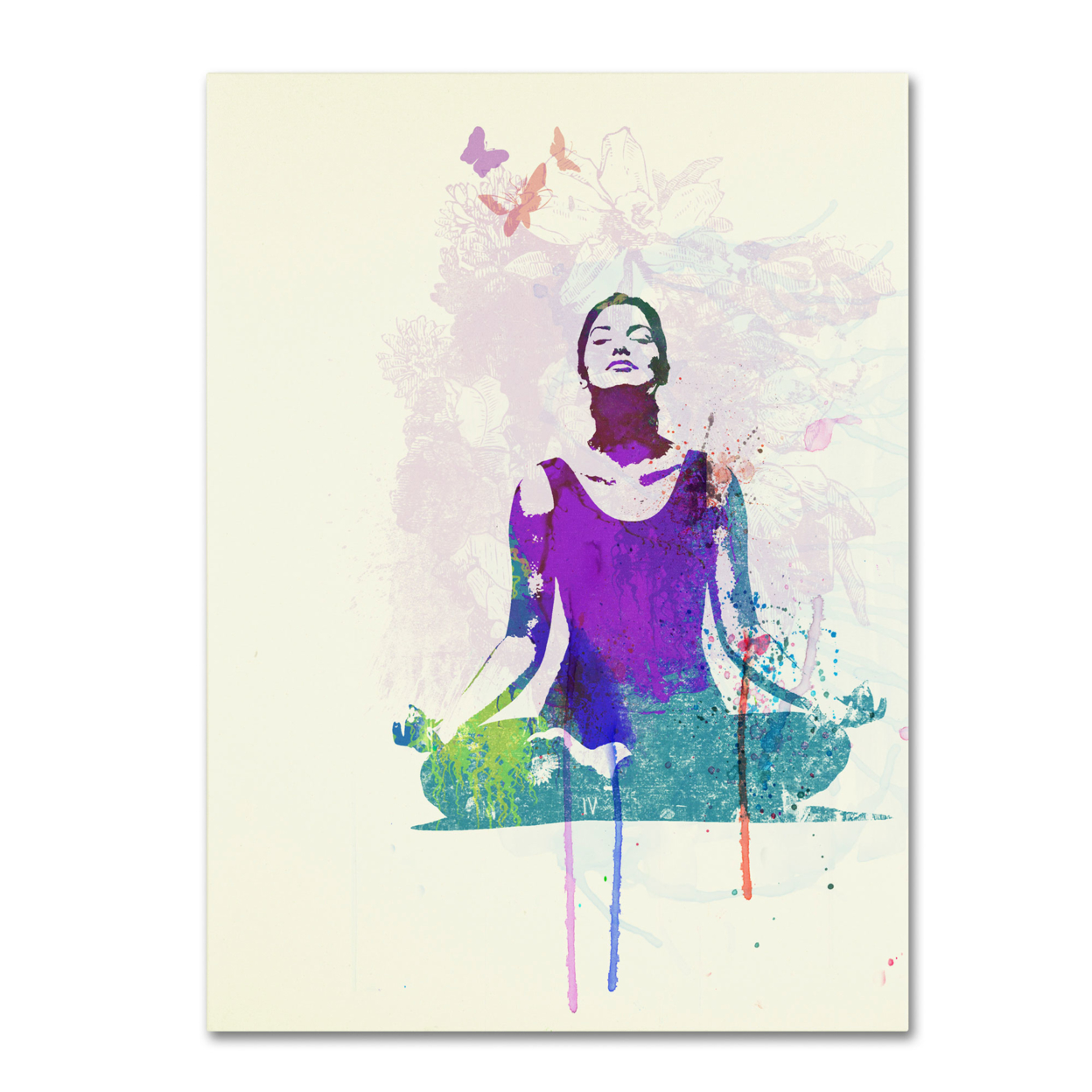 Naxart 'Meditating Mind' Canvas Wall Art 35 X 47 Inches