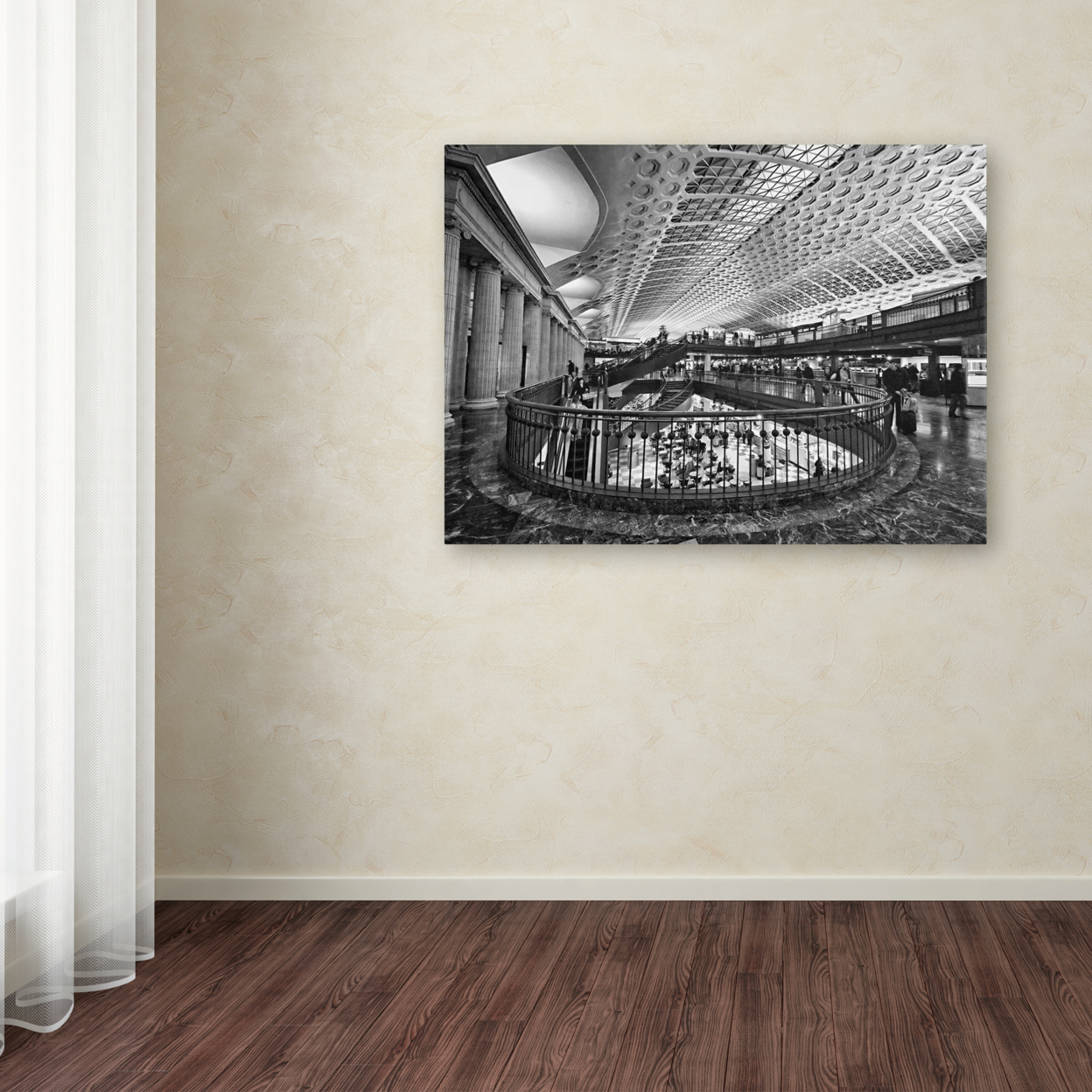 Gregory O'hanlon 'Union Station Shops Interior' Canvas Wall Art 35 X 47 Inches