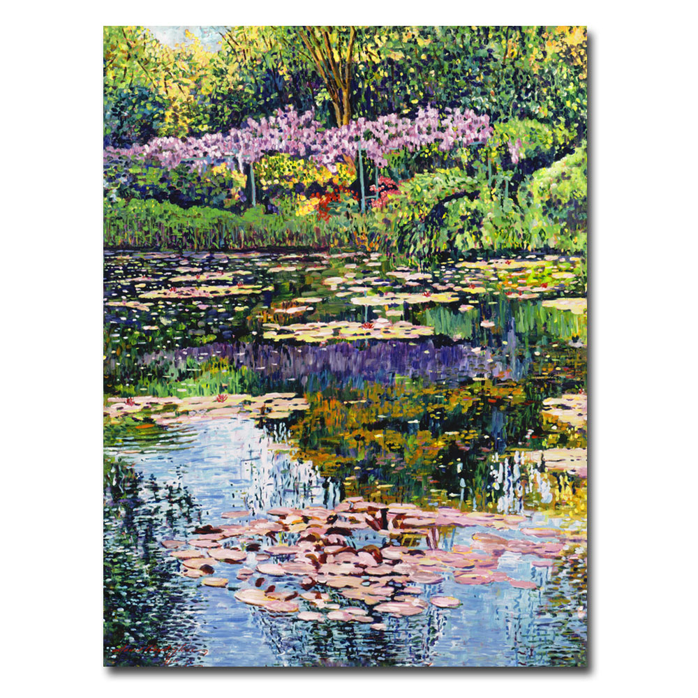 David Lloyd Glover, 'Giverny Reflections' Canvas Wall Art 35 X 47 Inches