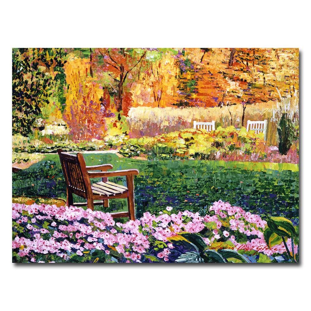 David Lloyd Glover, 'Secret Garden Chair' Canvas Wall Art 35 X 47 Inches