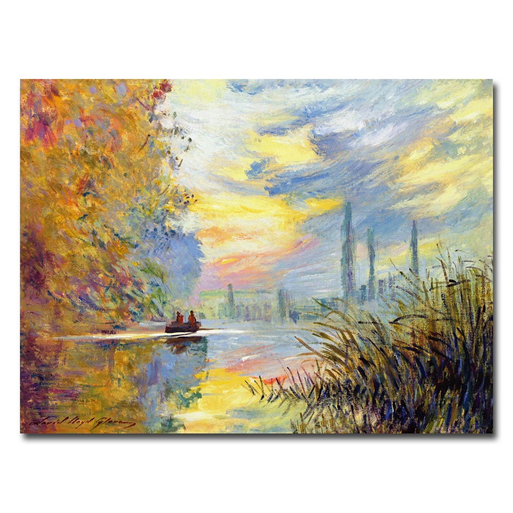 David Lloyd 'Sunset At Argenteuil' Canvas Wall Art 35 X 47 Inches