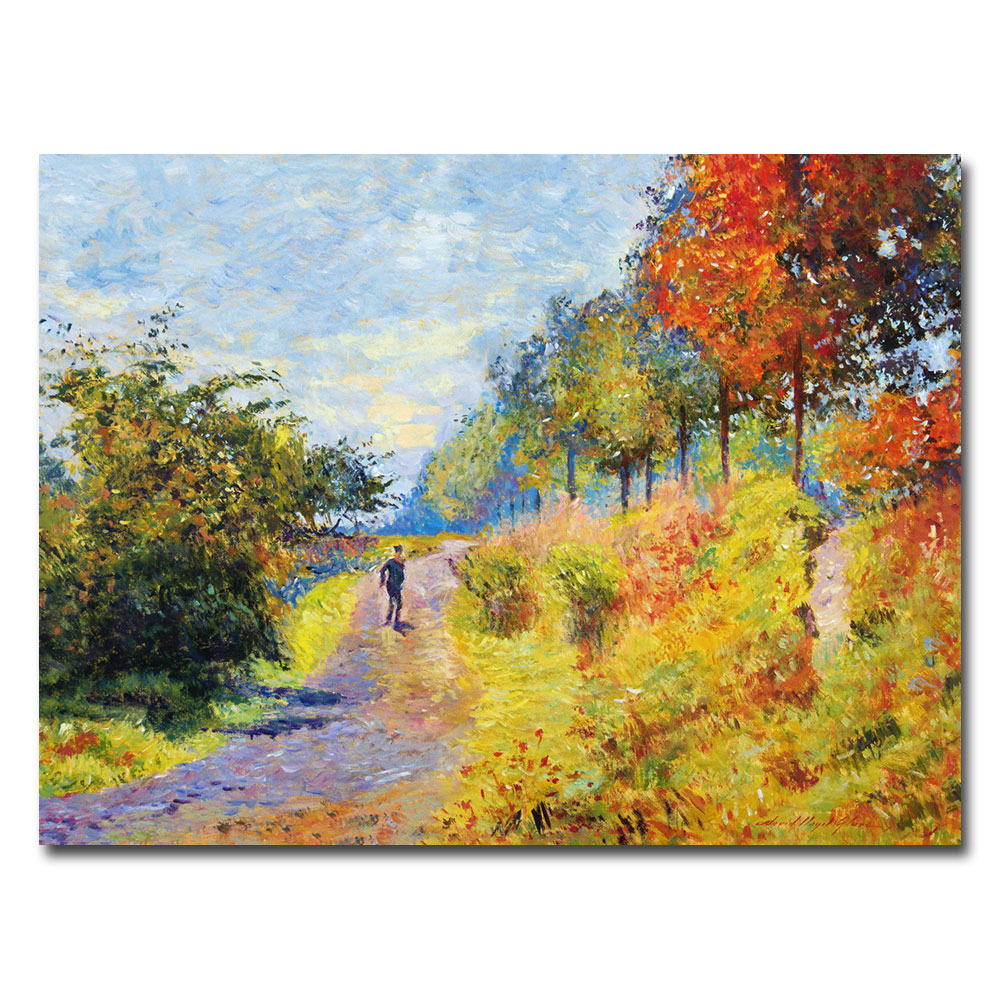 David Lloyd 'The Sheltered Path' Canvas Wall Art 35 X 47 Inches