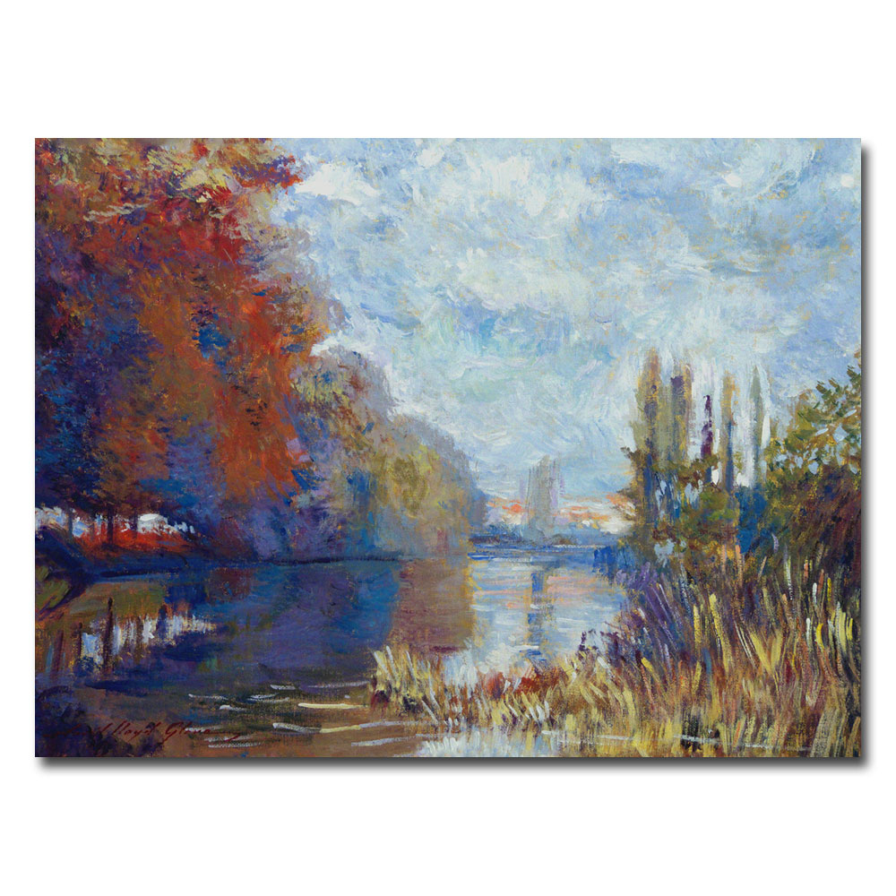 David Lloyd 'Argenteuil On The Seine' Canvas Wall Art 35 X 47 Inches