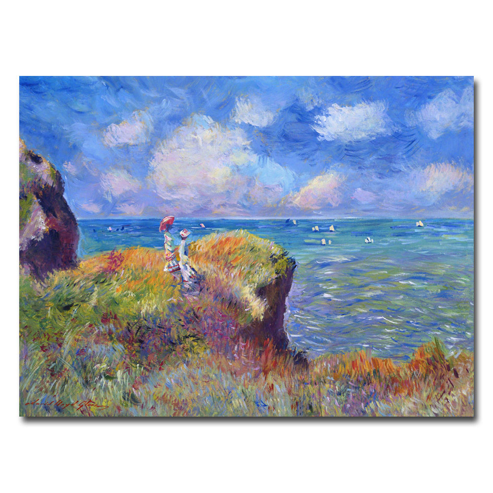 David Lloyd 'On The Bluff At Pourville' Canvas Wall Art 35 X 47 Inches