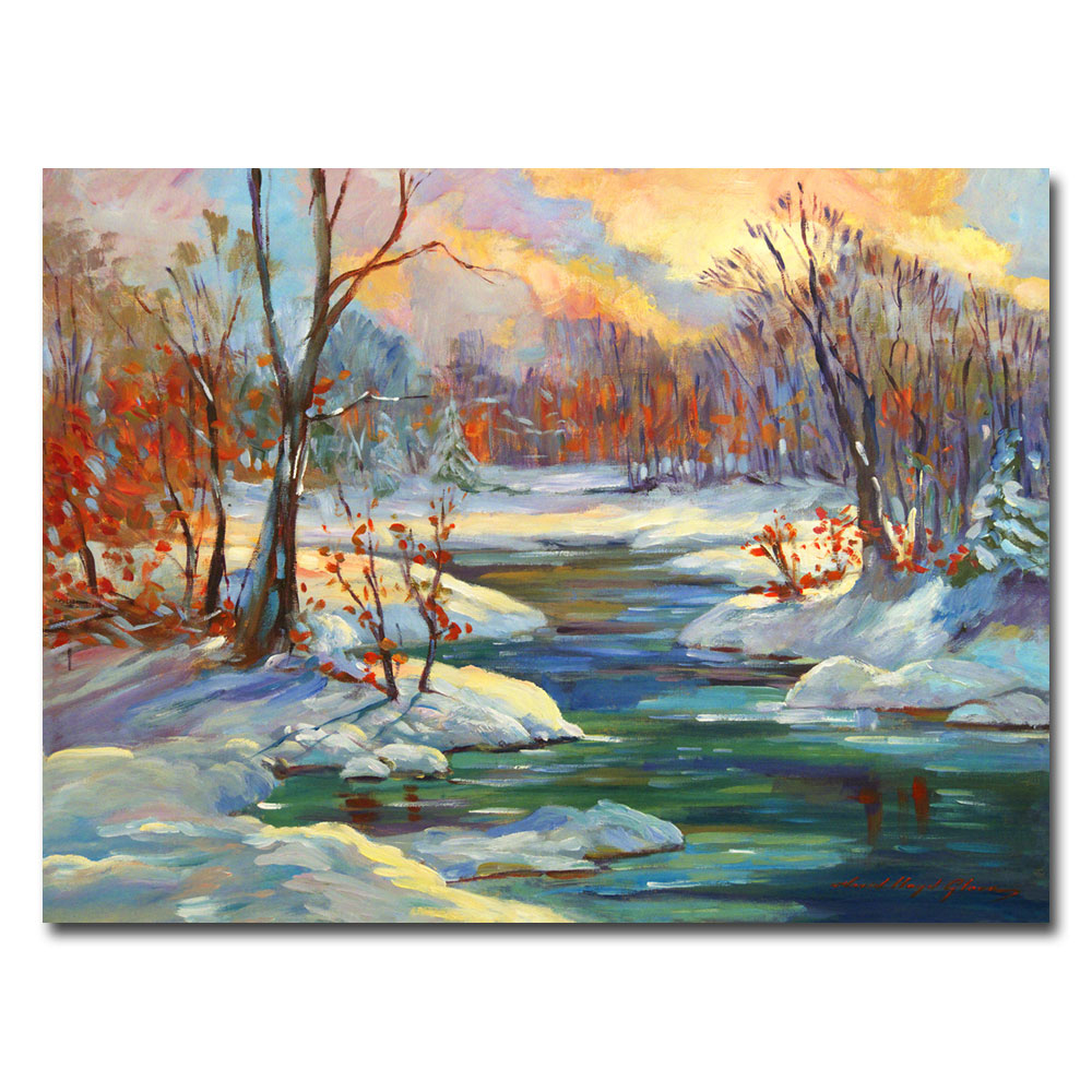 David Lloyd 'Approaching Winter' Canvas Wall Art 35 X 47 Inches