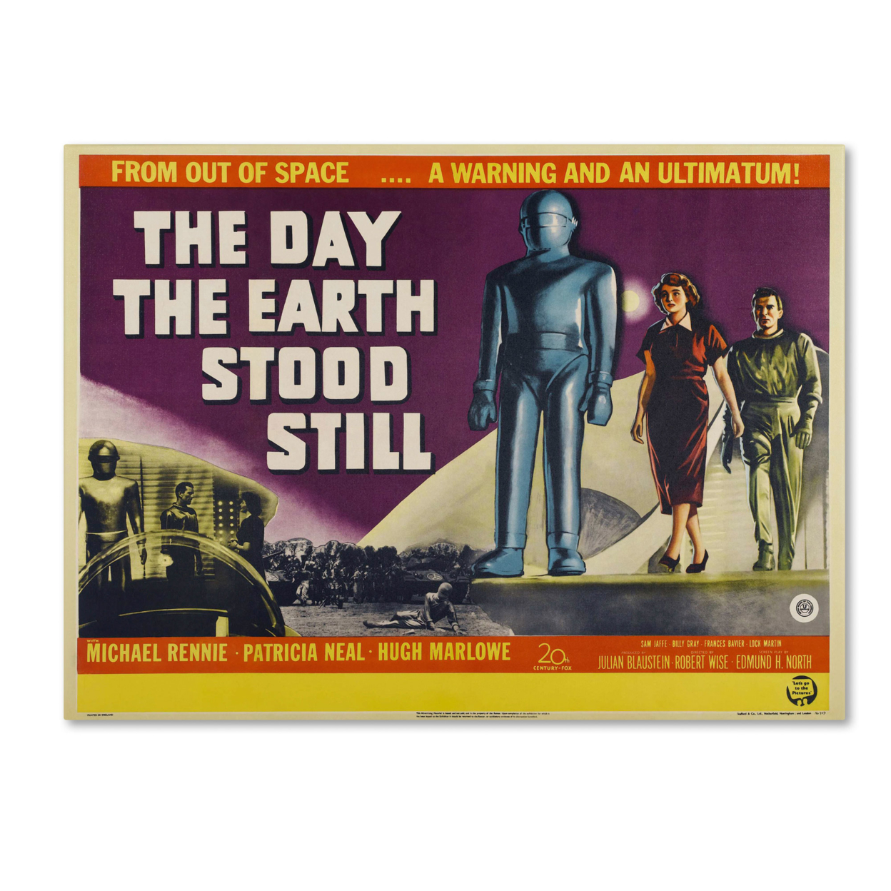 Vintage Apple Collection 'Day Earth Stood Still' Canvas Wall Art 35 X 47 Inches