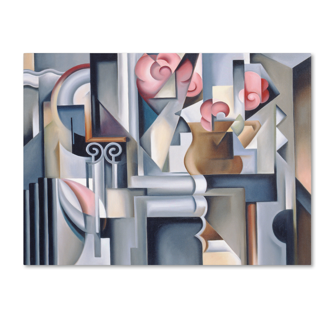Catherine Abel 'Still Life With Brown Jug' Canvas Wall Art 35 X 47 Inches
