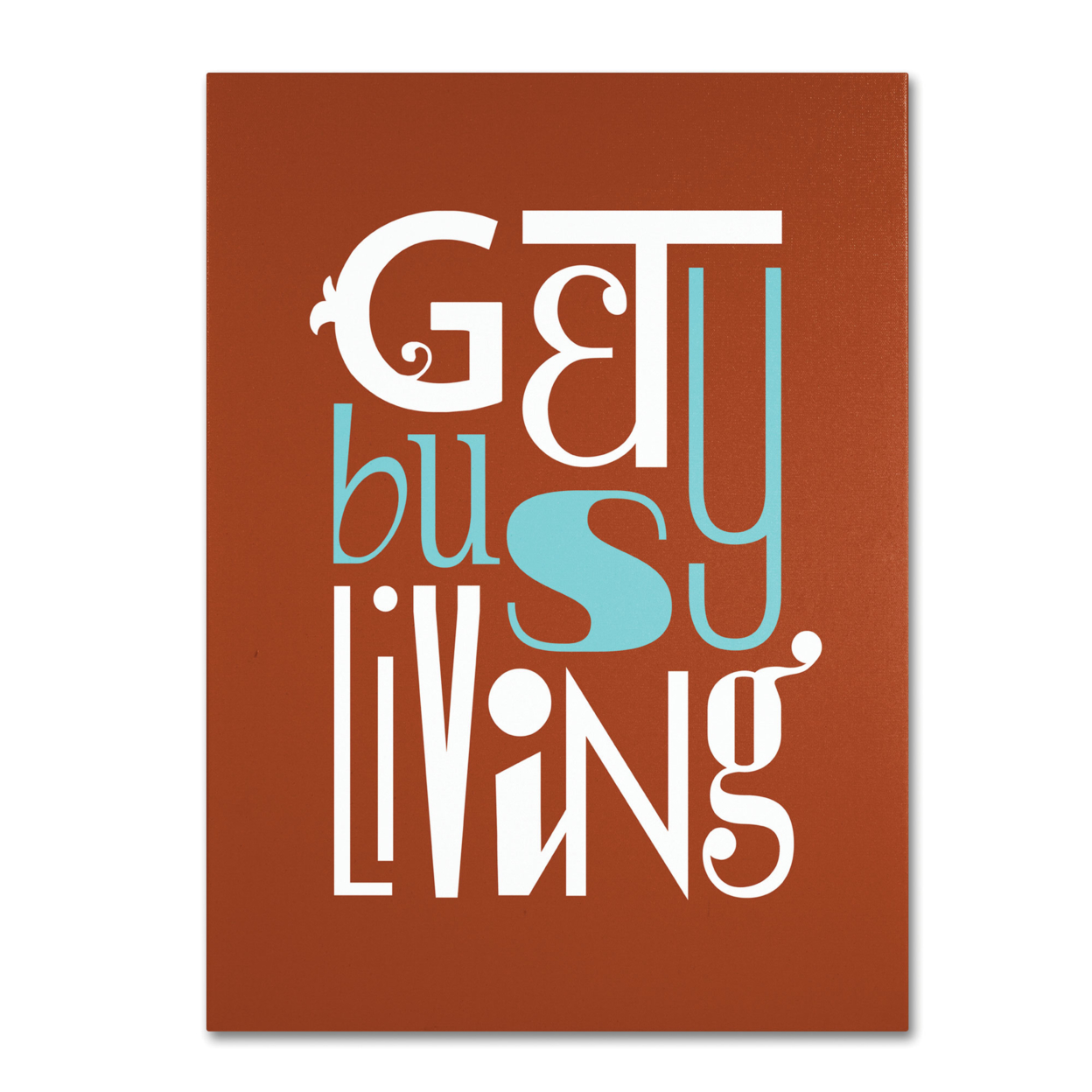 Megan Romo 'Get Busy Living III' Canvas Wall Art 35 X 47 Inches