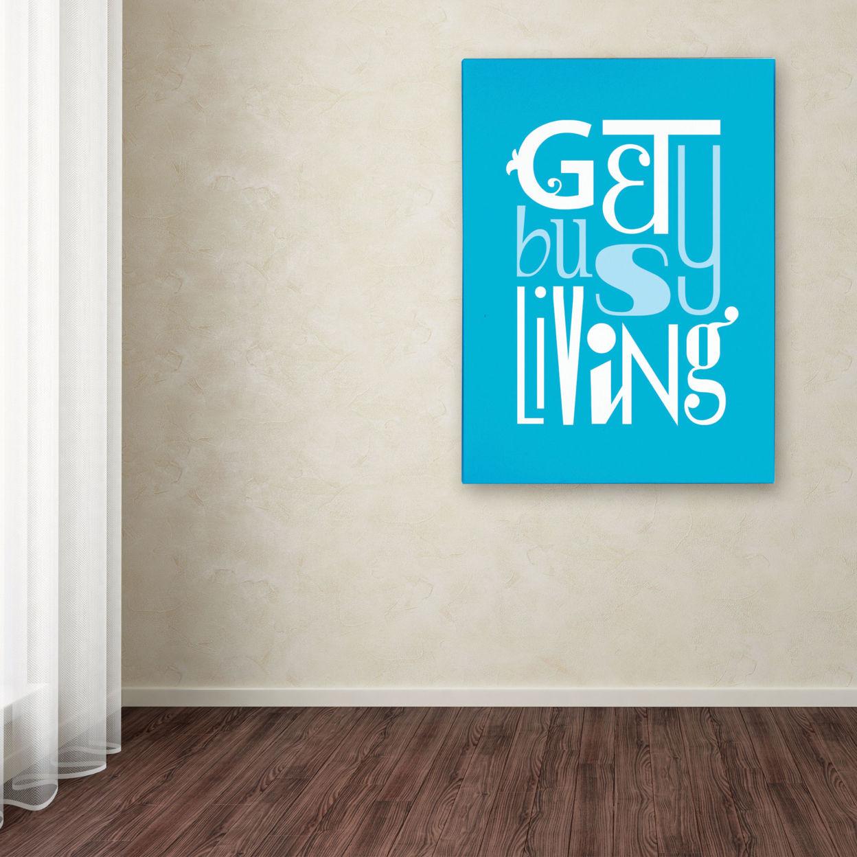Megan Romo 'Get Busy Living II' Canvas Wall Art 35 X 47 Inches