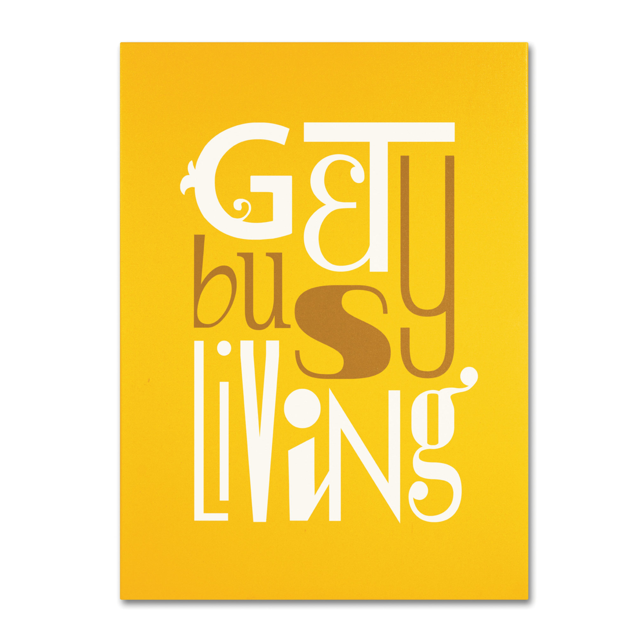 Megan Romo 'Get Busy Living IV' Canvas Wall Art 35 X 47 Inches