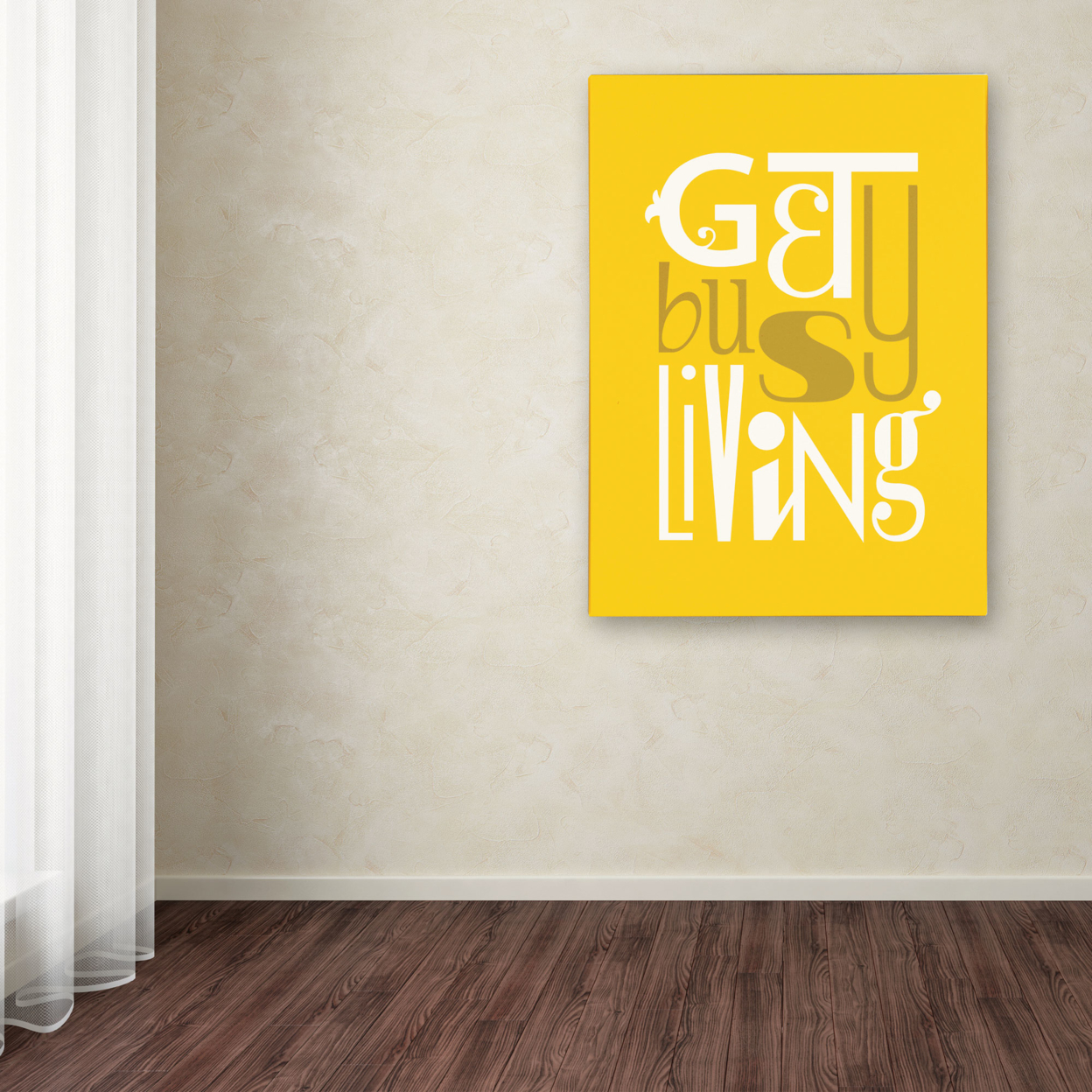 Megan Romo 'Get Busy Living IV' Canvas Wall Art 35 X 47 Inches