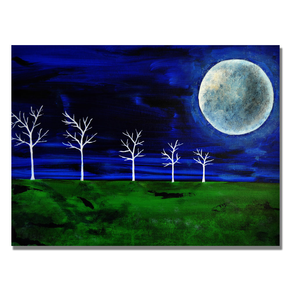Nicole Dietz 'Blue Moon' Canvas Wall Art 35 X 47 Inches